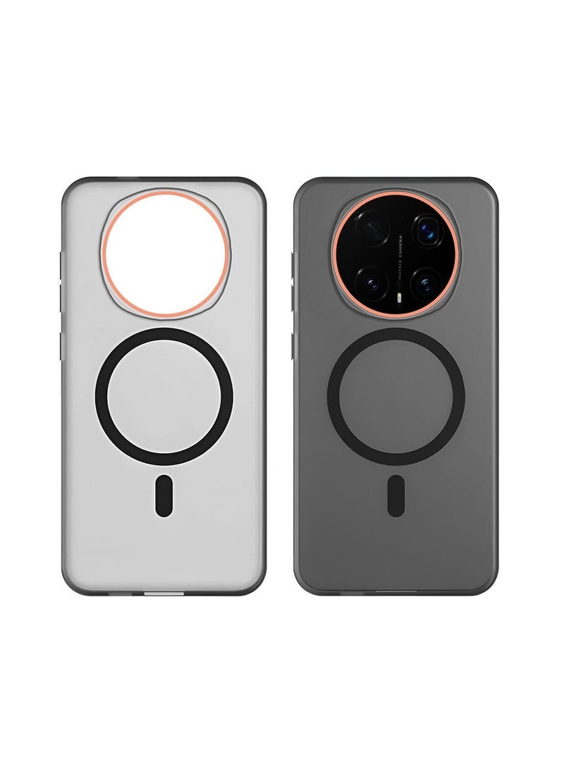 Wtech Honor Magic8 5G 2025 Hybrid Translucent Magsafe with Magnetic Charging Raised Camera Lips Elegant Look Case Cover (MCMPMN) - Black - Image 2